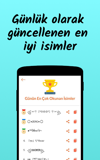 Kullanıcı adı Oluşturan ekran görüntüsü