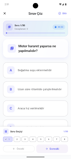 Ehliyet Sınav Soruları 2026 ekran görüntüsü