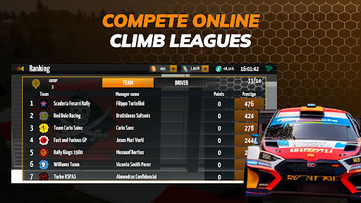 Live Rally Manager ekran görüntüsü