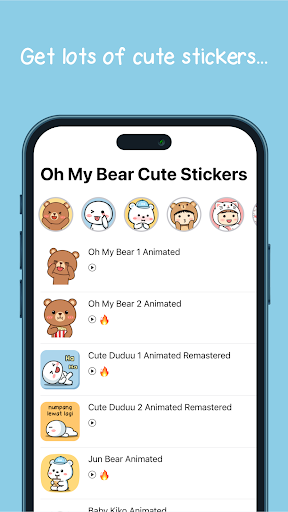 Oh My Bear Cute Stickers ekran görüntüsü