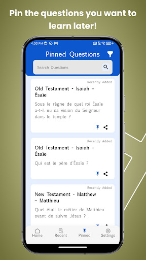 French Bible Quiz ekran görüntüsü