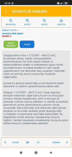 Avukatlık Kanunu ekran görüntüsü