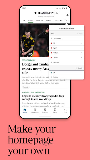 The Times: UK & World News ekran görüntüsü