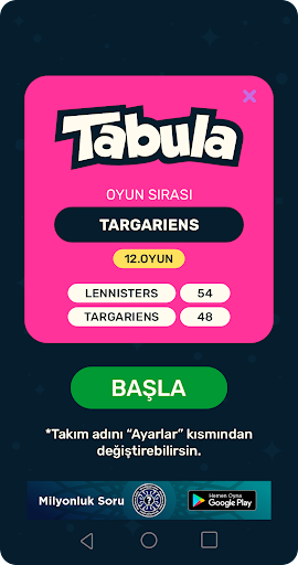 Tabula -Tabu Kelime Oyunu 2025 ekran görüntüsü