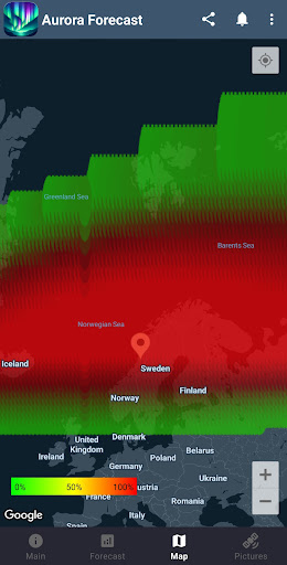 Aurora Forecast & Alerts ekran görüntüsü