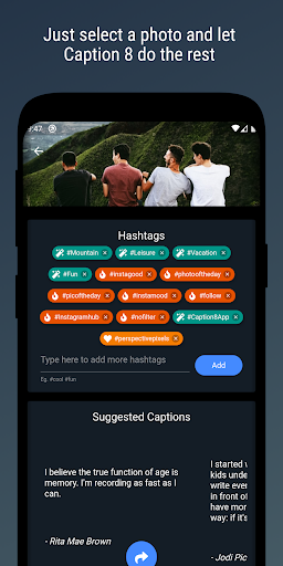 Caption 8 - Caption & Hashtags ekran görüntüsü