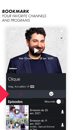 CANAL+, Live and catch-up TV ekran görüntüsü