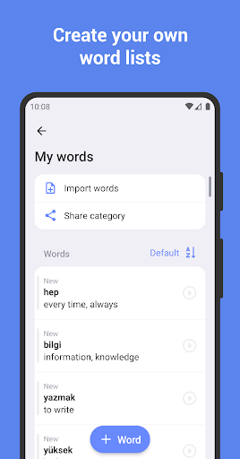 Learn Turkish with flashcards! ekran görüntüsü