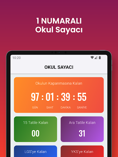 Tatil Sayacı - Okul Sayacı ekran görüntüsü