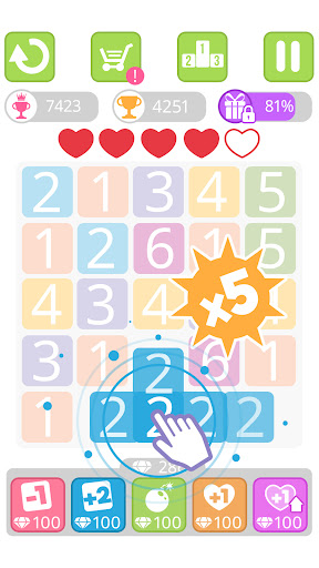 Numbers chain reaction ekran görüntüsü