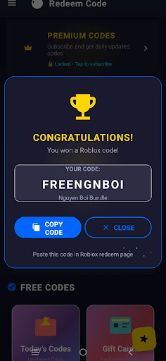 Redeem Code Roblox ekran görüntüsü