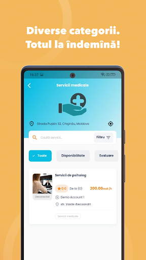 ServiceConnect: Servicii MD/RO ekran görüntüsü
