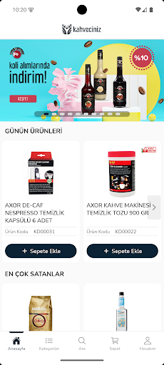 Kahveciniz ekran görüntüsü