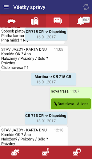 Mobilný Dispečer ekran görüntüsü