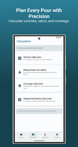 Resin Calculator ekran görüntüsü