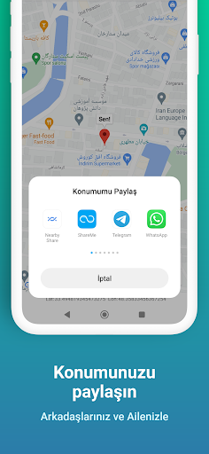 Neredeyim? Konum Paylaşımı ekran görüntüsü