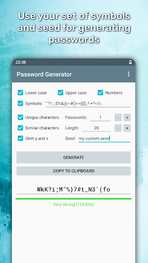 Password Generator ekran görüntüsü
