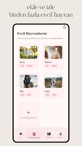 Köpek ve Kedi takip cihazı ekran görüntüsü