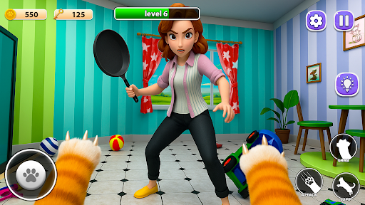 Scary Cat Simulator Mom Escape ekran görüntüsü