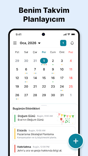 Takvim 2026 ekran görüntüsü