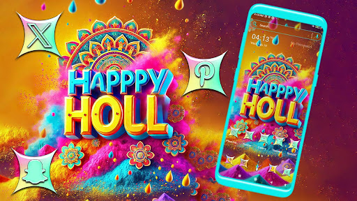 Happy Holi Theme ekran görüntüsü