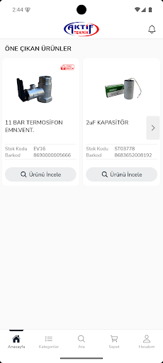 Aktif Teknik Yedek Parça ekran görüntüsü