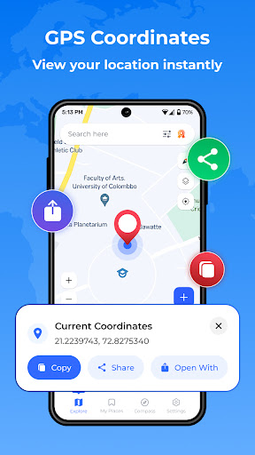 My GPS Coordinates & Tracker ekran görüntüsü