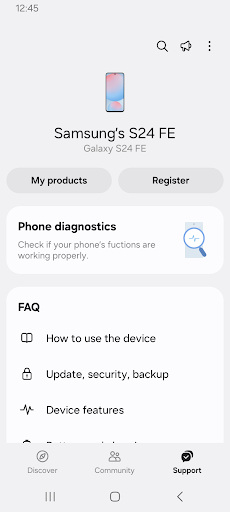 Samsung Members ekran görüntüsü