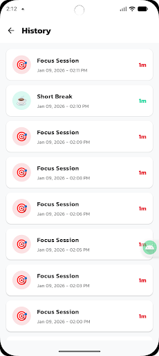 Focus Session Timer ekran görüntüsü