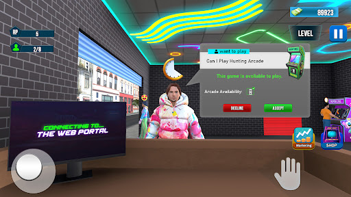 Arcade Gamer Cafe Simulator 3D ekran görüntüsü