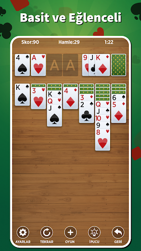 Solitaire İnternetsiz Türkçe ekran görüntüsü