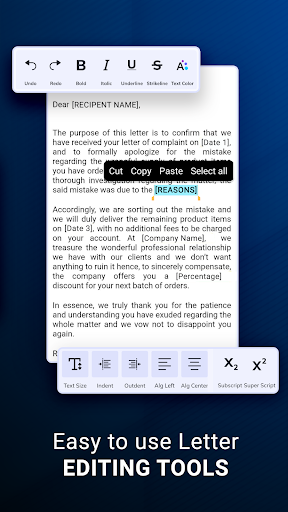 Official Letter Ready Template ekran görüntüsü