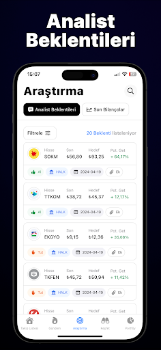 Borsa - Hisse, Fon & Döviz ekran görüntüsü