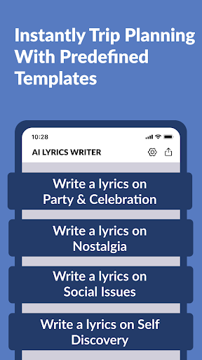 AI Lyrics Writer - Generator ekran görüntüsü