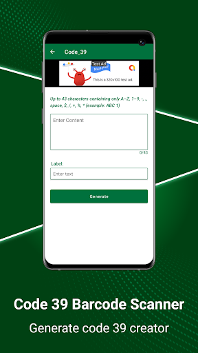 Code 39 Barcode Scanner ekran görüntüsü