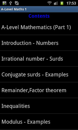 A-Level Mathematics (Part 1) ekran görüntüsü