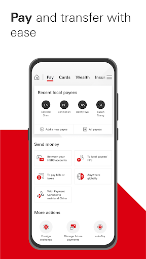 HSBC HK Mobile Banking ekran görüntüsü