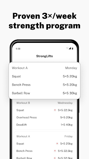 Stronglifts 5x5 Workout ekran görüntüsü