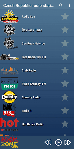 Czech Republic radio stations ekran görüntüsü