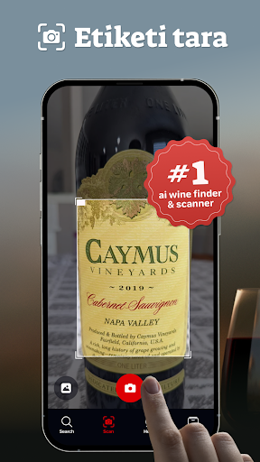 Wine ID: AI şarap tarayıcı ekran görüntüsü