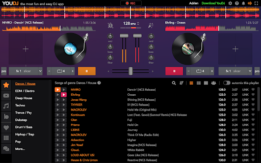 YouDJ Mixer for Chromebook ekran görüntüsü