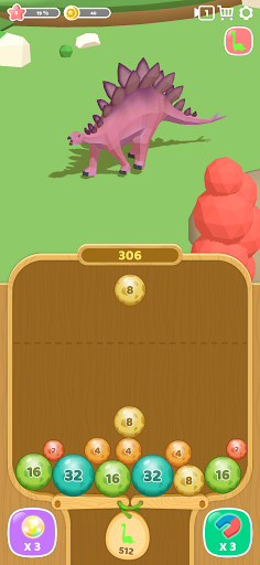 2048 Dinozorlar ekran görüntüsü