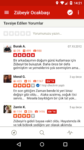 Yelp ekran görüntüsü