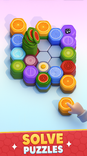 Hexa Fruit: Sort Stack Puzzle ekran görüntüsü