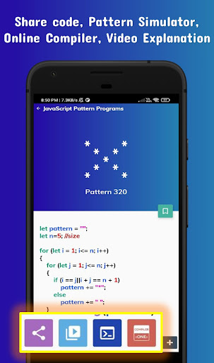 JavaScript Pattern Programs ekran görüntüsü