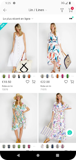Noéline : wholesale B2B ekran görüntüsü