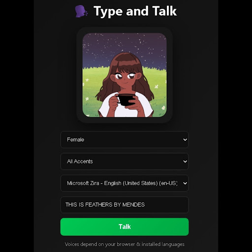 Type and Talk ekran görüntüsü