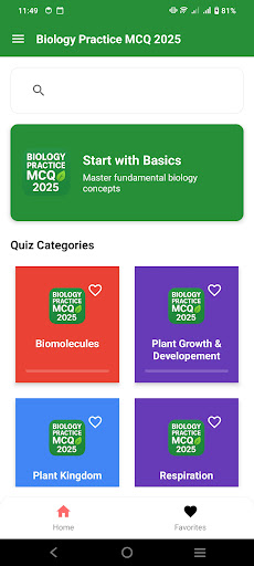 Biology Practice MCQ 2025 ekran görüntüsü