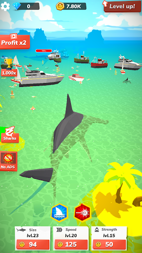 Idle Shark World - Tycoon Game ekran görüntüsü