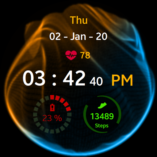 Colorful Smoke Watch Face ekran görüntüsü